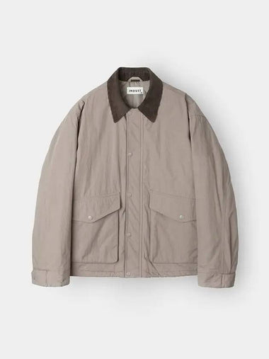 Corduroy collar heritage barber jacket beige - INDUST - BALAAN 1