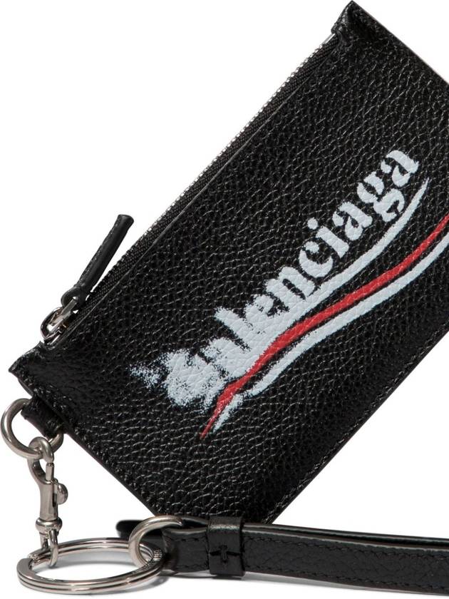 Wave Logo Strap Card Wallet Black - BALENCIAGA - BALAAN 5