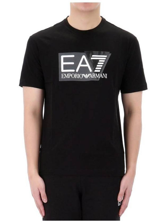 Logo Regular Fit Short Sleeve T-Shirt Black - EMPORIO ARMANI - BALAAN 1