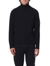 Lens Detail Lambswool Turtleneck Black - CP COMPANY - BALAAN 1