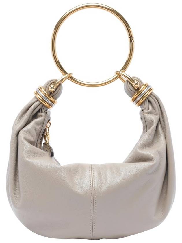 Small Bracelet Hobo Grain Leather Tote Bag Grey - CHLOE - BALAAN 1