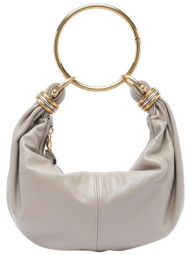 Small Bracelet Hobo Grain Leather Tote Bag Grey - CHLOE - BALAAN 1