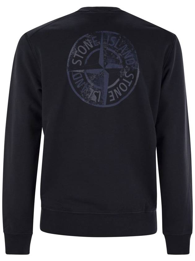 Crewneck sweatshirt with Institutional Five print - STONE ISLAND - BALAAN 2