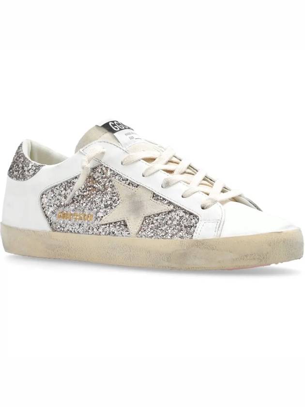 Superstar Glitter Low Top Sneakers Silver White - GOLDEN GOOSE - BALAAN 3