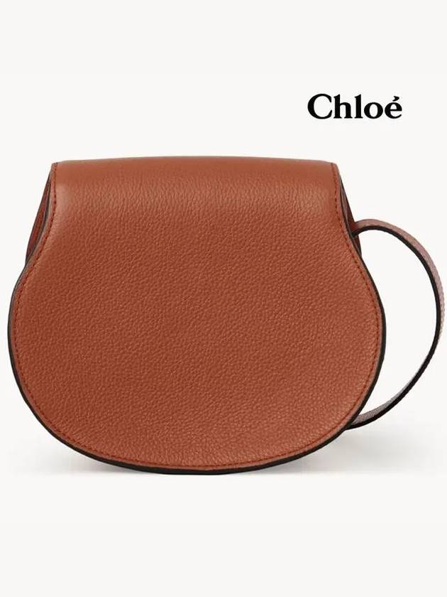 Marcie Saddle Small Grained Leather Cross Bag Tan - CHLOE - BALAAN 4