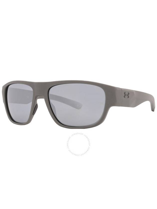 Under Armour Silver Rectangular Men's Sunglasses UA SCORCHER 0SIF/DC 60 - UNDER ARMOUR - BALAAN 2