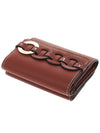 Darryl Flap Tri-Fold Small Bicycle Wallet Sepia Brown - CHLOE - BALAAN.