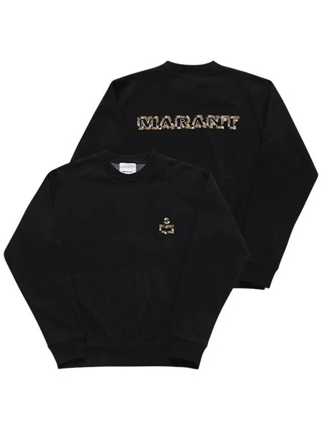 Mikoe Embroidered Logo Cotton Sweatshirt Black - ISABEL MARANT - BALAAN 5