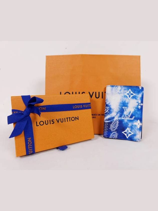 Monogram Bandana Pocket Organizer Card Wallet Blue - LOUIS VUITTON - BALAAN 2