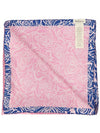 Distorted Rose Square Silk Scarf Pink - MULBERRY - BALAAN 4