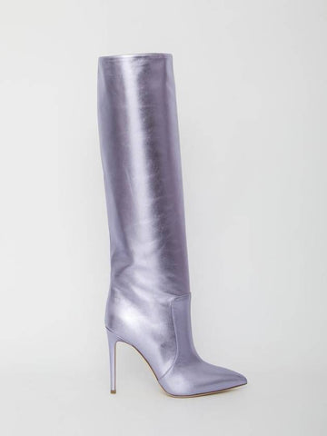 Lilac Leather Boots - PARIS TEXAS - BALAAN 1