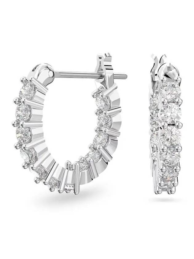 Matrix Vitore Hoop Earrings Silver - SWAROVSKI - BALAAN 3