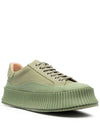 Canvas Platform Low Top Sneakers Green - JIL SANDER - BALAAN 5