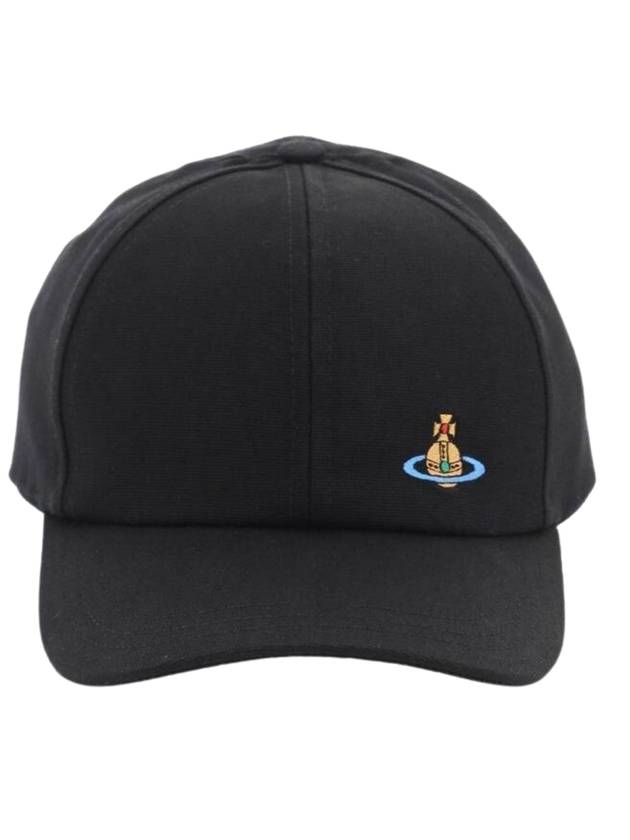 ORB Uni Colour Baseball Ball Cap Black - VIVIENNE WESTWOOD - BALAAN 1