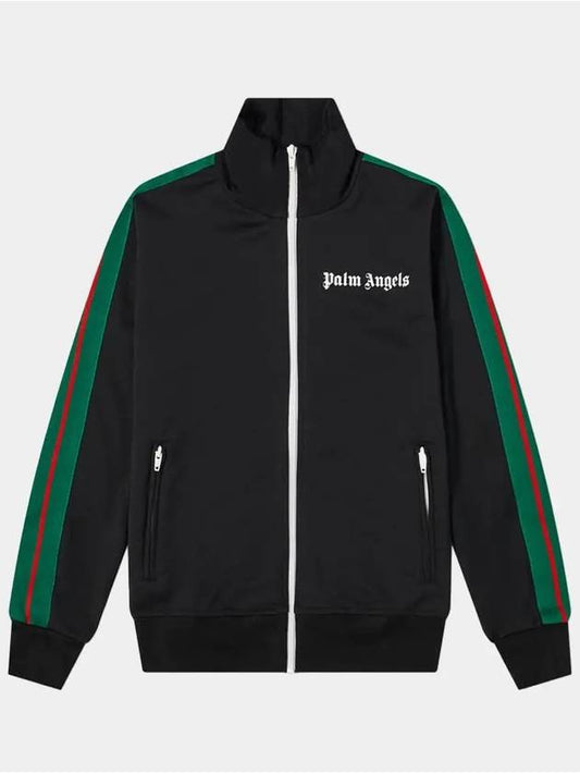 Logo Printing Zip up Track Jacket Black Green Red Men s PMBD001R21FAB003 1001 - PALM ANGELS - BALAAN 2