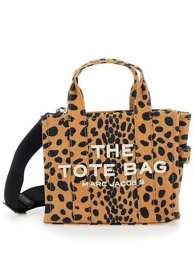 'The Small Tote Bag' Brown Handbag With  All-Over Leopard Print And Embroidered Logo In Cotton Woman - MARC JACOBS - BALAAN 1