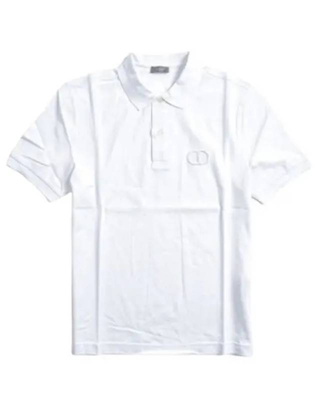 CD Icon Cotton Polo Shirt White - DIOR - BALAAN 2