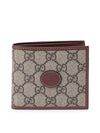 GG Supreme Interlocking Half Wallet Brown - GUCCI - BALAAN 2