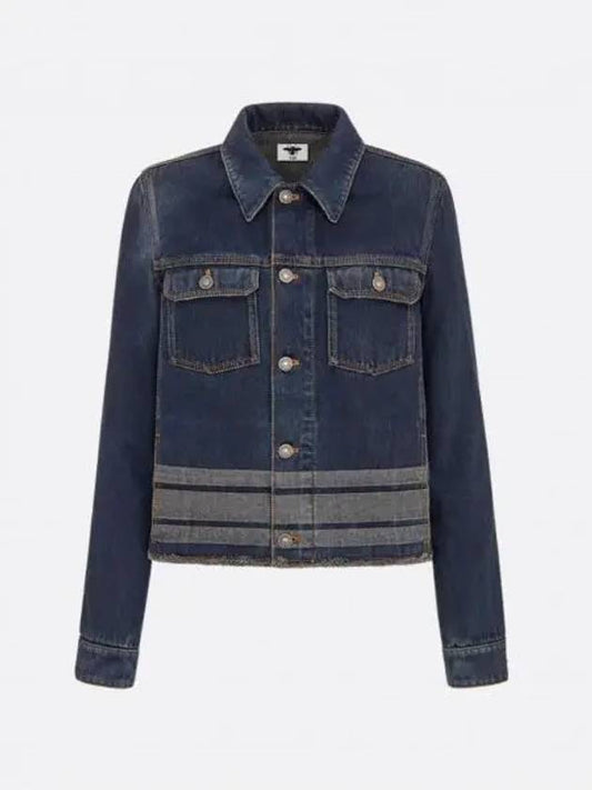 Women's Couture Denim Jacket Deep Blue - DIOR - BALAAN 2