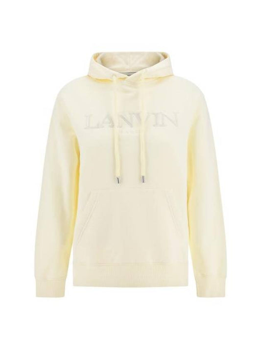 Classic Embroidered Paris Hoodie White - LANVIN - BALAAN 1