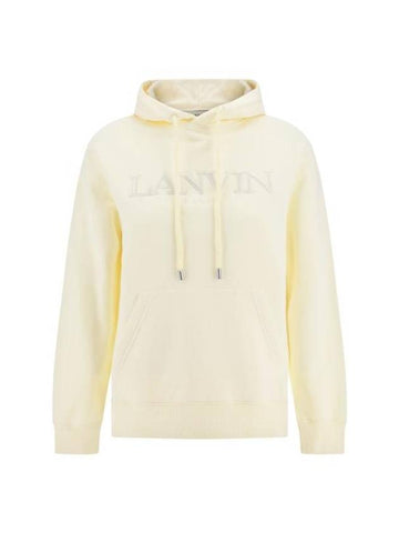 Classic Embroidered Paris Hoodie White - LANVIN - BALAAN 1