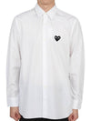 Play Black Heart Patch Long Sleeve Shirt White - COMME DES GARCONS - BALAAN 2