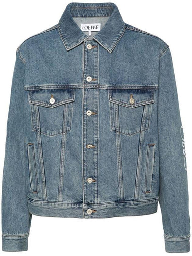 Anagram Denim Jacket Blue - LOEWE - BALAAN 1