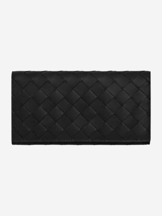 Intrecciato Long Wallet Black - BOTTEGA VENETA - BALAAN 1