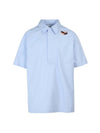 Men's Short Sleeve T-Shirt Sky Blue - JIL SANDER - BALAAN.