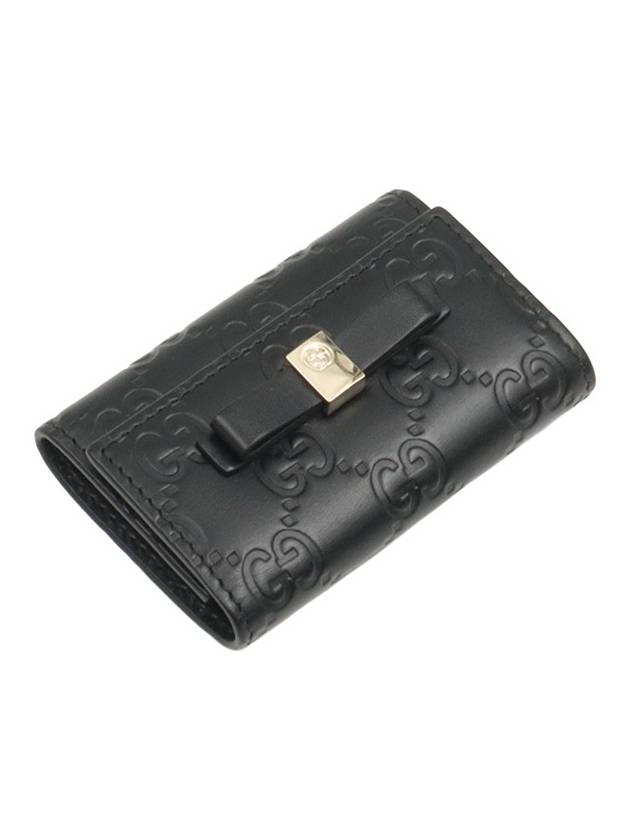 Black GG Micro Cima Leather Folder Key Holder 388682 - GUCCI - BALAAN 6