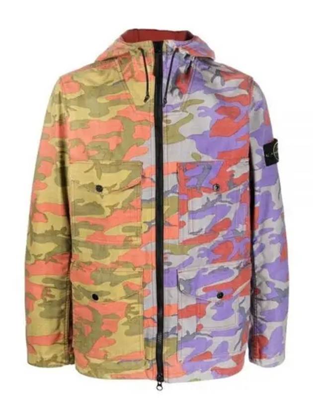 Heritage Camo Ripstop Nylon Watro Down Zip-up Jacket Brick - STONE ISLAND - BALAAN 2