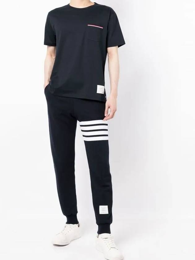 Thom Browne Pocket Striped Short Sleeve T Shirt MJS010A - TOM FORD - BALAAN 4