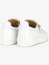 May London Croc Leather Low Top Sneakers White - GIUSEPPE ZANOTTI - BALAAN 4