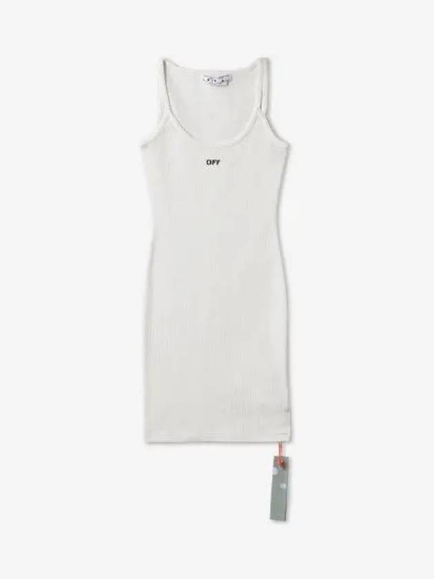 Off-Stamp Basic Rib Short Dress White - OFF WHITE - BALAAN 2