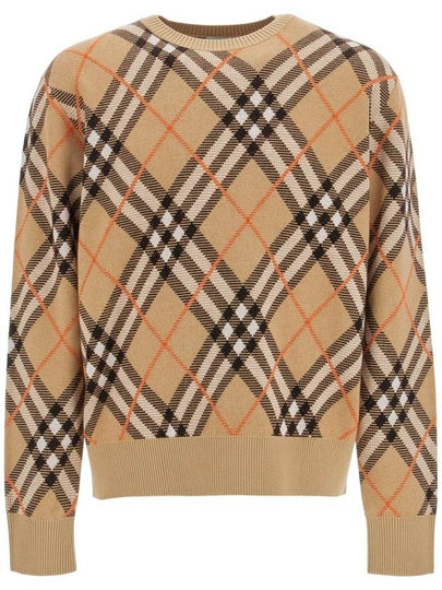 Nova Check Knit Top Brown - BURBERRY - BALAAN 2