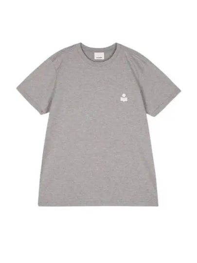 Zafferh Logo Cotton Short Sleeve T-Shirt Grey - ISABEL MARANT - BALAAN 2