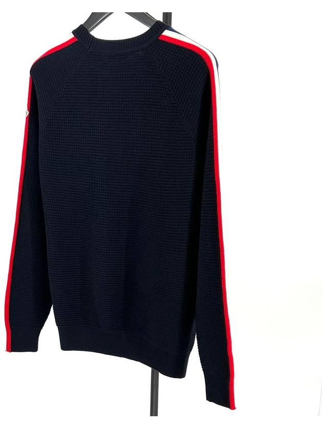 Three stripe side long sleeved knit sweater navy size M - MONCLER - BALAAN 2