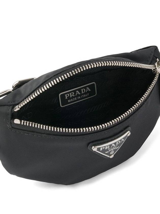 Triangle Logo Mini Pouch Belt Bag Black - PRADA - BALAAN 4