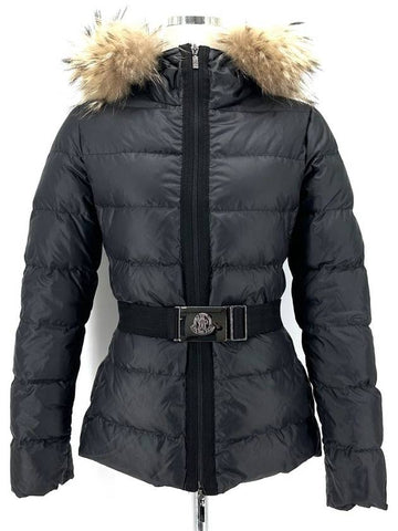 Angress Belt Fur Short Padded Jumper - MONCLER - BALAAN 1