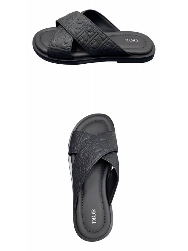 3SA134ZAR 900 Alias Cross Sandals Black Men Slippers TLS - DIOR - BALAAN 4