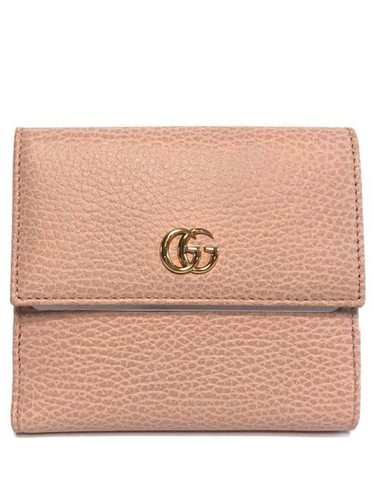 GG Marmont French Flap Half Wallet 456122 CAO0G 5909 Light Pink - GUCCI - BALAAN 1