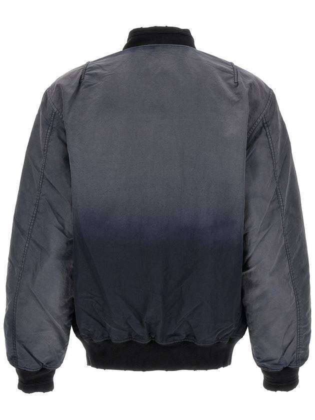 J-Kepes Gradient Quilted Bomber Jacket Dark Grey - DIESEL - BALAAN 3