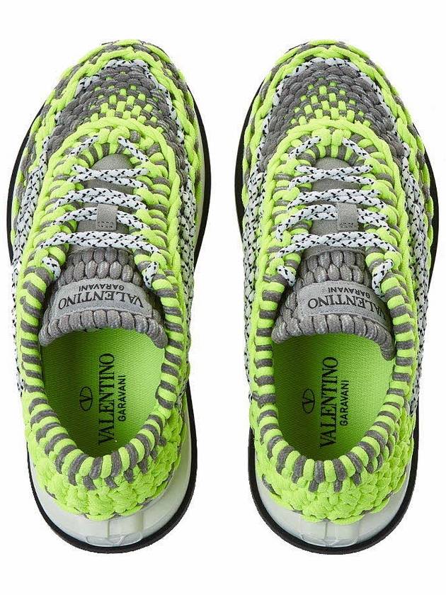 Crochet Low Top Sneakers Green - VALENTINO - BALAAN 7