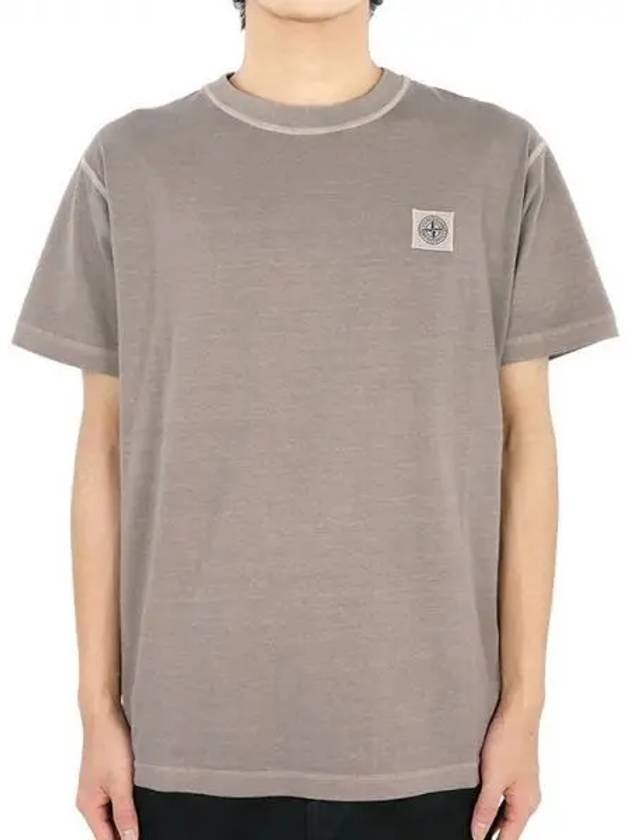 Organic Cotton Short Sleeve T-Shirt Beige - STONE ISLAND - BALAAN 2