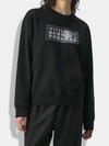 Number Logo Print Cotton Sweatshirt Black - MAISON MARGIELA - BALAAN 6