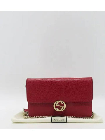 510314 Red leather GG interlocking WOC long wallet and mini crossbag - GUCCI - BALAAN 1