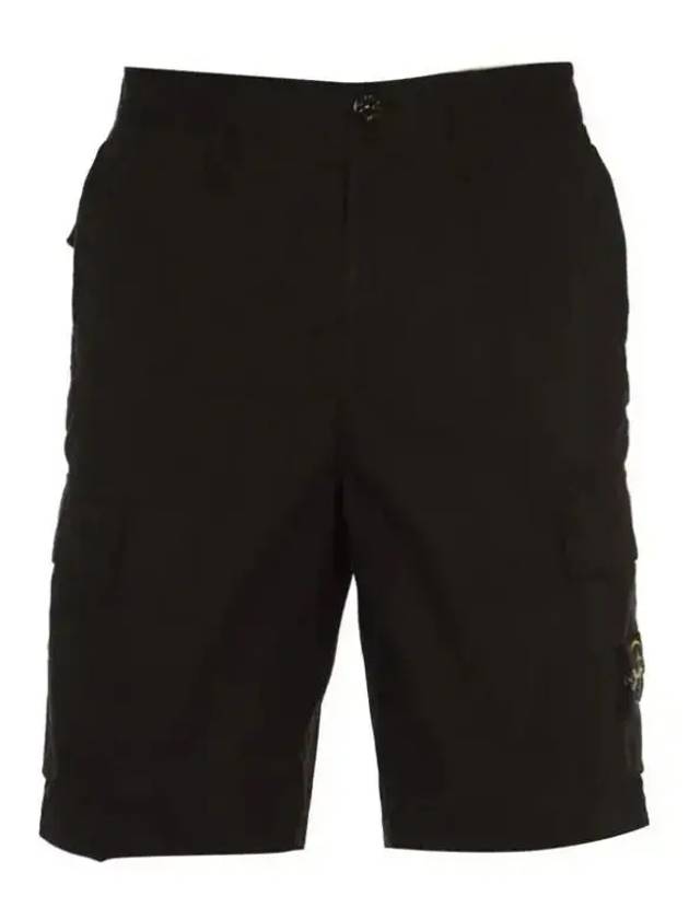 Light Stretch Cotton Bermuda Shorts Black - STONE ISLAND - BALAAN 5