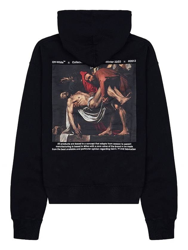 Men's Caravaggio Print Hoodie Black - OFF WHITE - BALAAN 4