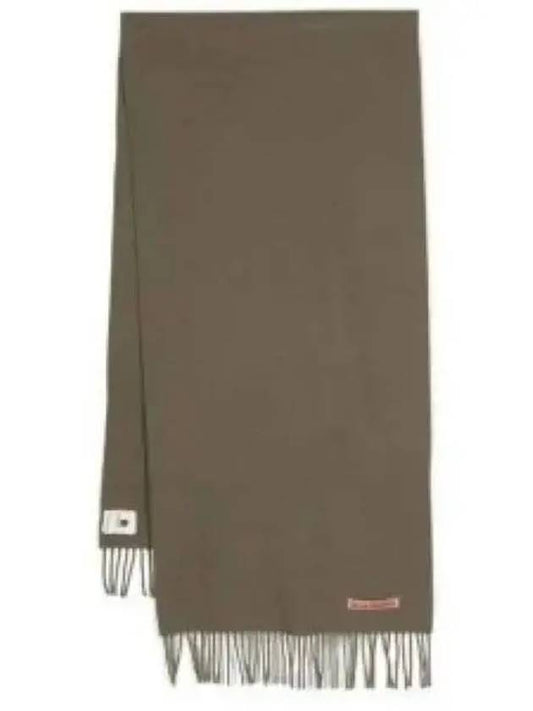 Wool Fringe Scarf Khaki Green - ACNE STUDIOS - BALAAN 2