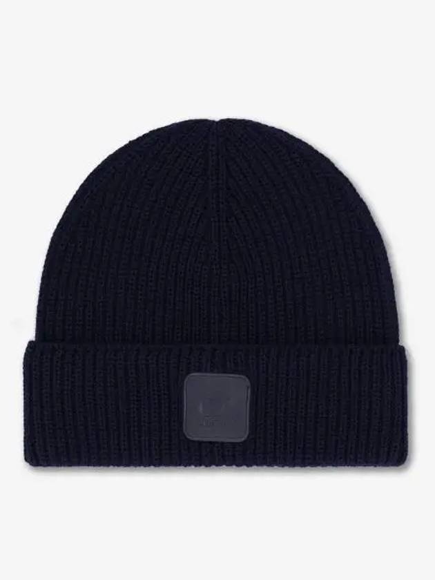 Extra Fine Merino Wool Logo Beanie Navy - CP COMPANY - BALAAN 2